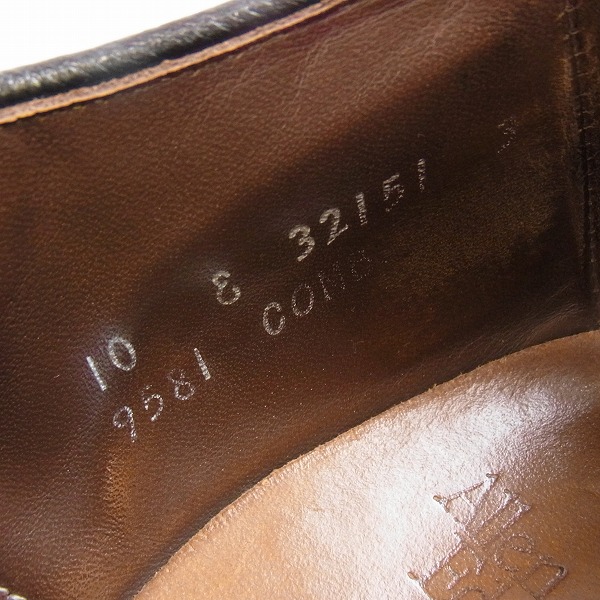 実際に弊社で買取させて頂いたAllen Edmonds/アレンエドモンズ コードバン プレーントゥ レザーシューズ LEEDS 9581/10Eの画像 5枚目