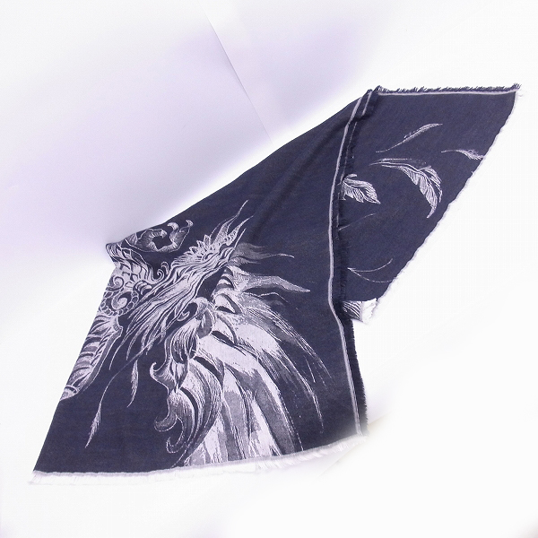 実際に弊社で買取させて頂いたBALMAIN/バルマン リバーシブル 総柄ストールの画像 1枚目