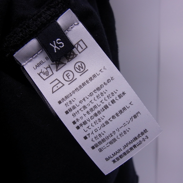 実際に弊社で買取させて頂いたBALMAIN/バルマン 18SS プリントTシャツ ブラック s8h8135j159/XSの画像 3枚目