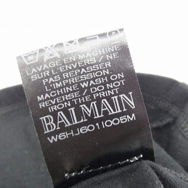 実際に弊社で買取させて頂いたBALMAIN/バルマン 16SS #BALMAIN WORLD 半袖Tシャツ ブラック/W6HJ6011005M/Sの画像 6枚目