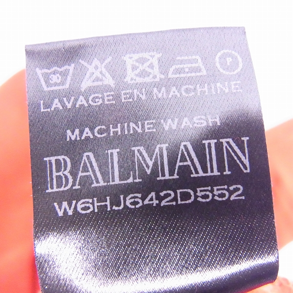 実際に弊社で買取させて頂いたBALMAIN/バルマン 16AW サイドジップ プルオーバーパーカー W6HJ642D552 レッド/XS の画像 7枚目