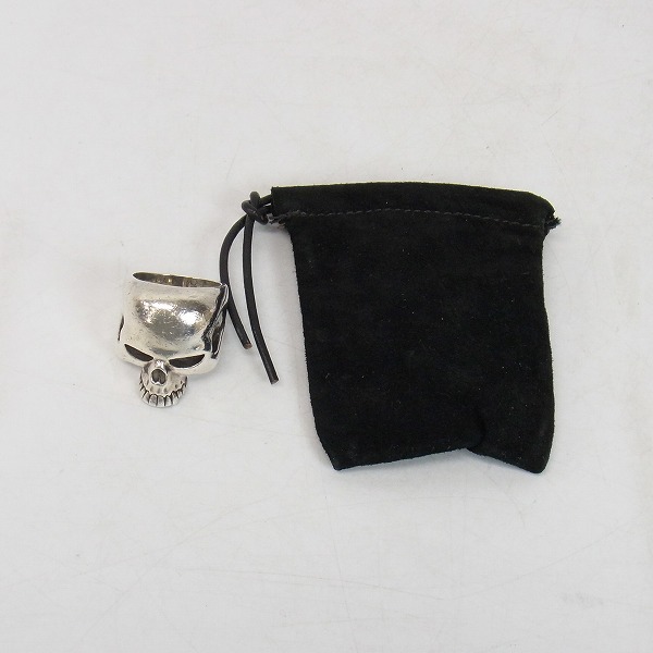 実際に弊社で買取させて頂いたCRAZY PIG/クレイジーピッグ ラージエビルスカルリング 20.5-21号の画像 9枚目