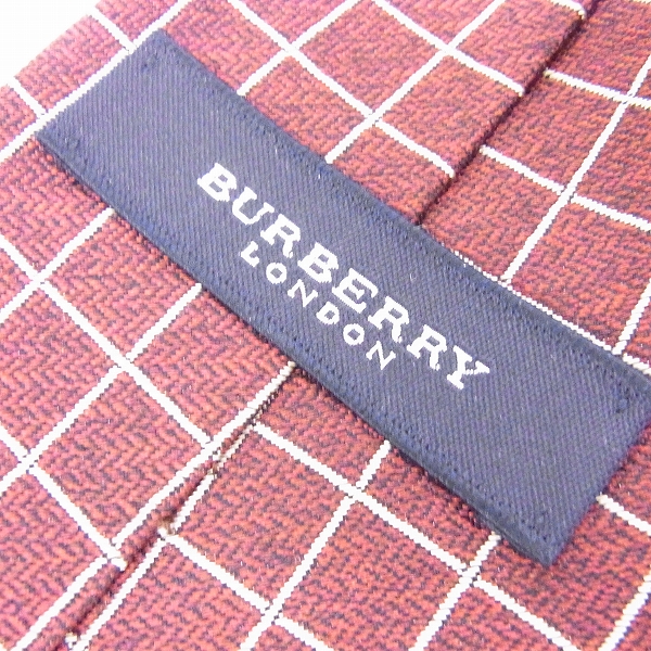 実際に弊社で買取させて頂いたBURBERRY LONDON/バーバリーロンドン チェック シルクネクタイの画像 5枚目
