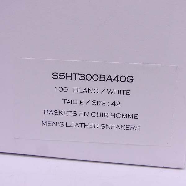 実際に弊社で買取させて頂いたBALMAIN/バルマン サイドジップ レザー ハイカットスニーカー S5HT300BA40G ホワイト/42の画像 7枚目