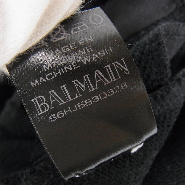 実際に弊社で買取させて頂いたBALMAIN/バルマン 16SS バイカースウェットパンツ/S6HJ583D328/XSの画像 6枚目