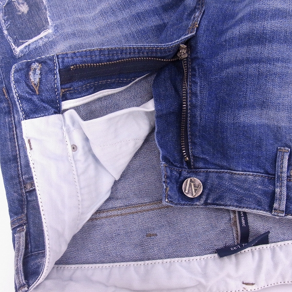 実際に弊社で買取させて頂いた【未使用】ARMANI JEANS/アルマーニジーンズ ダメージ加工 スリムフィット デニムパンツ 3Y6J06 6D2AZ/32の画像 3枚目