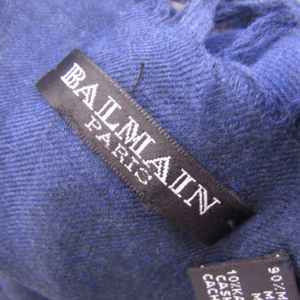 実際に弊社で買取させて頂いたBALMAIN/バルマン フリンジ ウルフ＆フェザーデザイン ストールの画像 4枚目