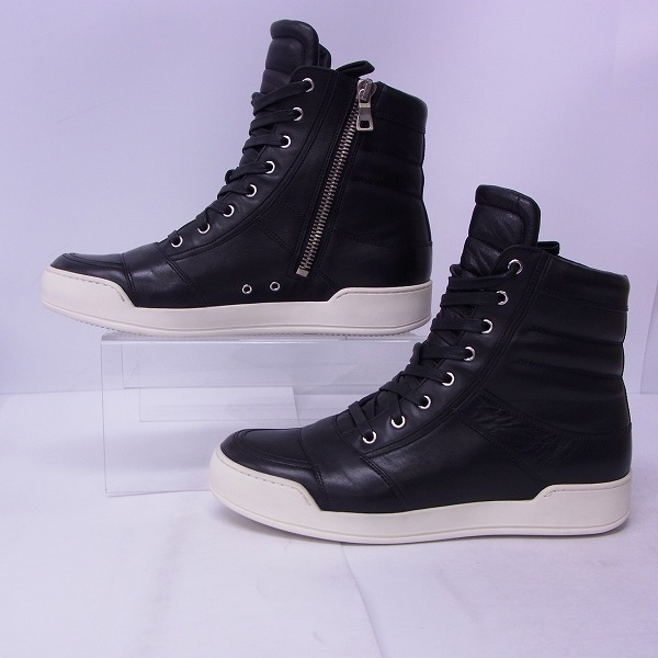 実際に弊社で買取させて頂いたBALMAIN/バルマン 15AW レザーハイカットスニーカー W5HT300BA40/43の画像 3枚目