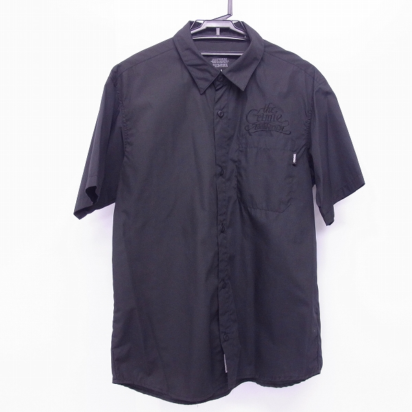 実際に弊社で買取させて頂いたCRIMIE/クライミー 半袖シャツ Faith & Crust 刺繍 ブラック/L