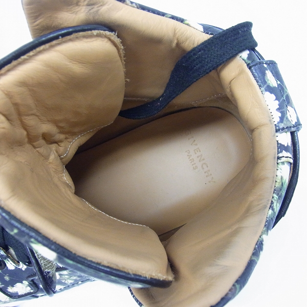 実際に弊社で買取させて頂いたGIVENCHY/ジバンシー 花柄/総柄 ハイカットスニーカー/42の画像 4枚目