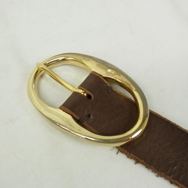 実際に弊社で買取させて頂いたjunhashimoto/ジュンハシモト レザーベルト ブラウンの画像 1枚目