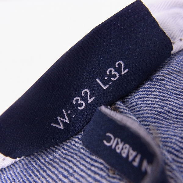 実際に弊社で買取させて頂いた【未使用】ARMANI JEANS/アルマーニジーンズ ダメージ加工 スリムフィット デニムパンツ 3Y6J06 6D2AZ/32の画像 4枚目