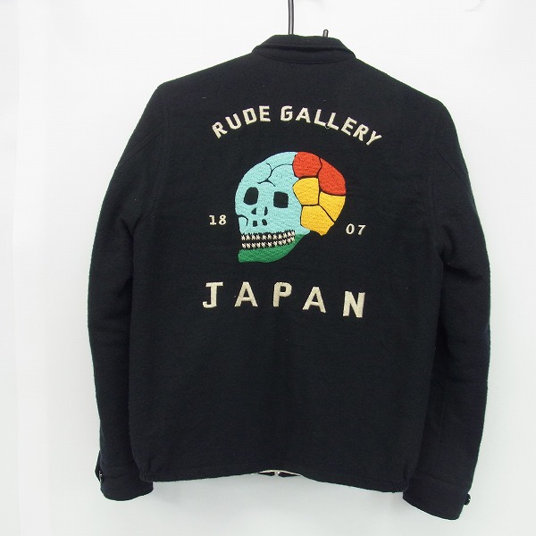 実際に弊社で買取させて頂いたRUDE GALLERY/ルードギャラリー 10AW SHRINKAGE WOOL SKULL JKT スカル刺繍/縮絨/ウールベトジャン 2の画像 1枚目