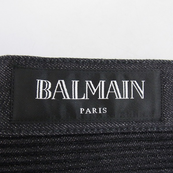 実際に弊社で買取させて頂いたBALMAIN/バルマン 2014 バイカーデニムパンツ/W4HT551C710/27の画像 3枚目
