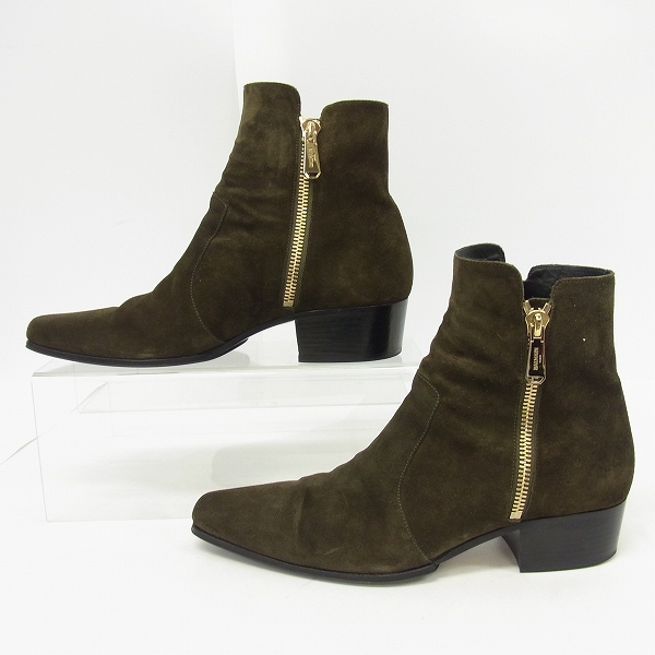 実際に弊社で買取させて頂いたBALMAIN/バルマン スエード サイドジップブーツ/43の画像 3枚目