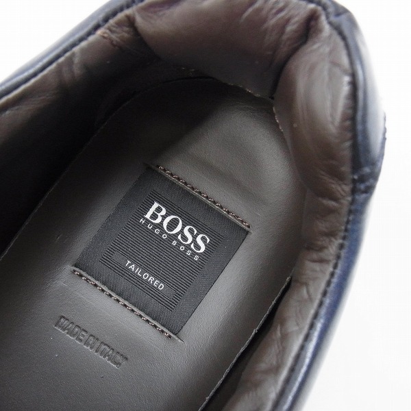 実際に弊社で買取させて頂いたHUGO BOSS/ヒューゴボス レザー×キャンバス スニーカー/41の画像 4枚目