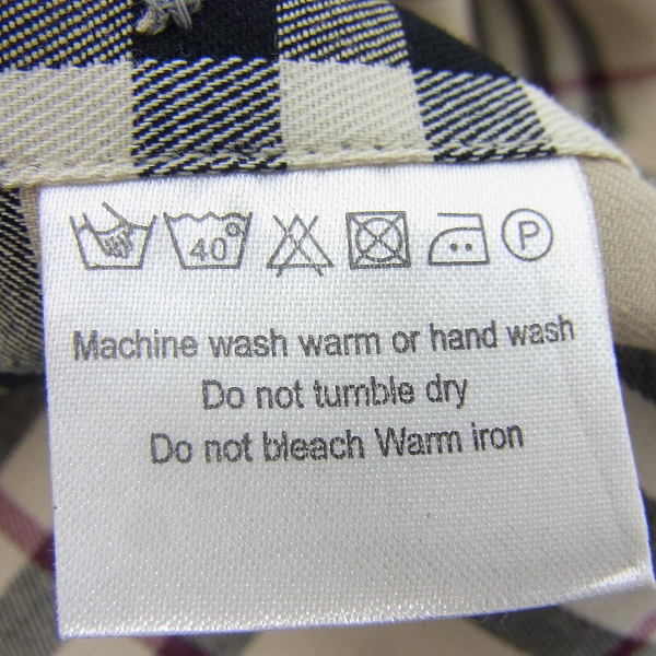 実際に弊社で買取させて頂いた【未使用】BURBERRY London/バーバリーロンドン ノバチェック柄/ホース刺繍 半袖シャツ Sの画像 4枚目