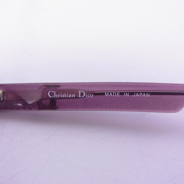 実際に弊社で買取させて頂いたChristian Dior/クリスチャンディオール メガネフレーム パープル CD-7014J C5Bの画像 3枚目