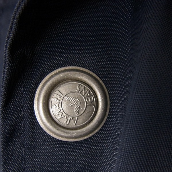 実際に弊社で買取させて頂いたARMANI JEANS/アルマーニジーンズ ジップアップ ナイロン ジャケット/48の画像 5枚目