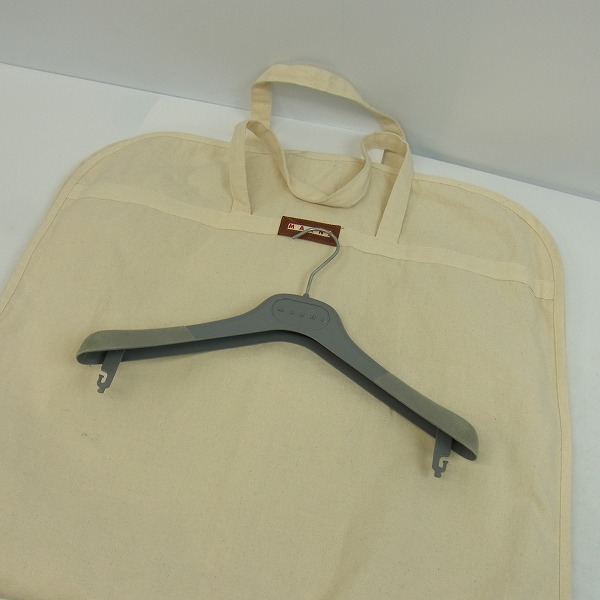 実際に弊社で買取させて頂いたMARNI/マルニ スエード レザー ロング コート/54の画像 9枚目