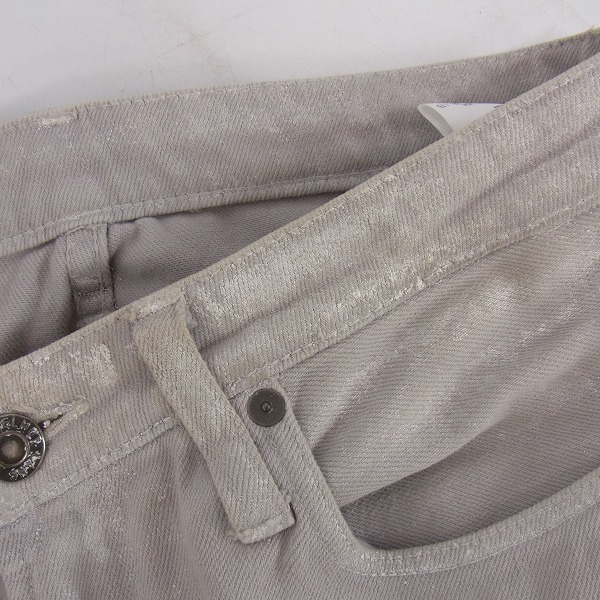 実際に弊社で買取させて頂いたHELMUT LANG/ヘルムートラング ペイント加工 スキニーパンツ/サルエルドロップパンツ 27/XS 2点セットの画像 4枚目