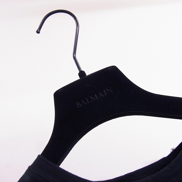 実際に弊社で買取させて頂いたBALMAIN/バルマン 18SS プリントTシャツ ブラック s8h8135j159/XSの画像 7枚目