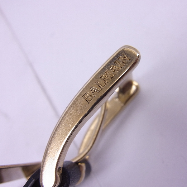 実際に弊社で買取させて頂いたBALMAIN/バルマン キルティング レザーベルト 71.A102.P037/80の画像 4枚目