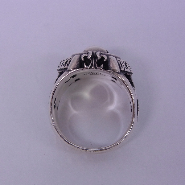 実際に弊社で買取させて頂いたDEAL DESIGN/ディールデザイン グリッドスカルカレッジ リング/18.5号の画像 4枚目