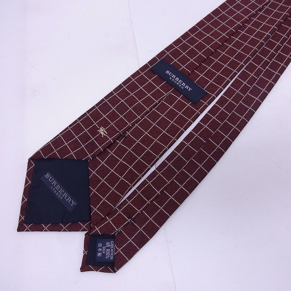 実際に弊社で買取させて頂いたBURBERRY LONDON/バーバリーロンドン チェック シルクネクタイの画像 1枚目