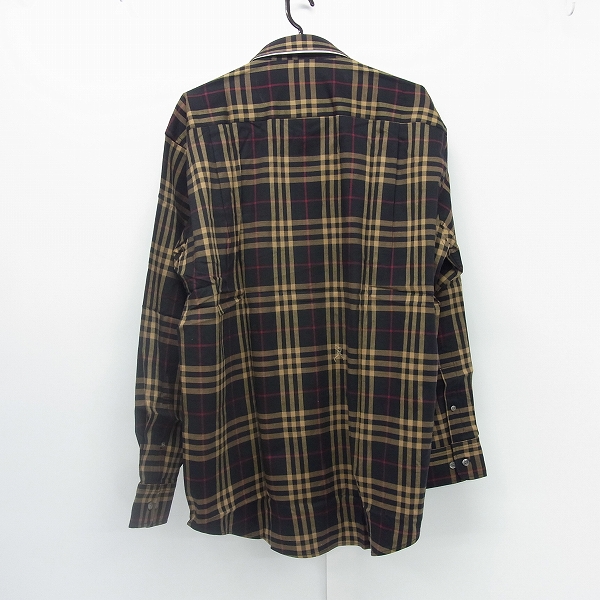 実際に弊社で買取させて頂いた【未使用】BURBERRY LONDON/バーバリーロンドン チェック柄/ホース刺繍 長袖シャツ Mの画像 1枚目