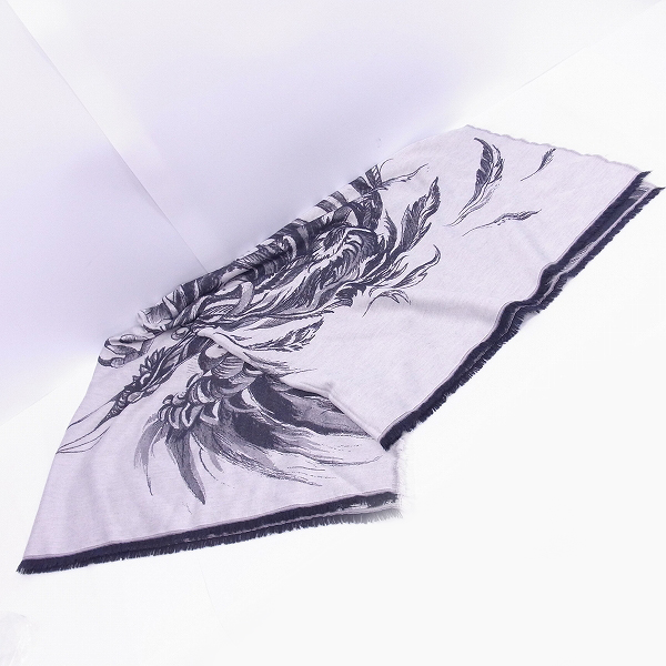 実際に弊社で買取させて頂いたBALMAIN/バルマン リバーシブル 総柄ストールの画像 4枚目