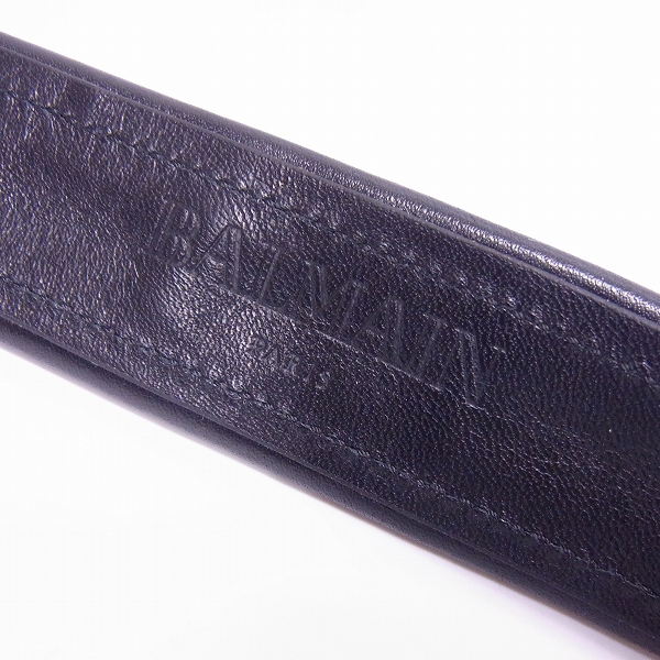 実際に弊社で買取させて頂いたBALMAIN/バルマン キルティング レザーベルト 71.A102.P037/80の画像 6枚目