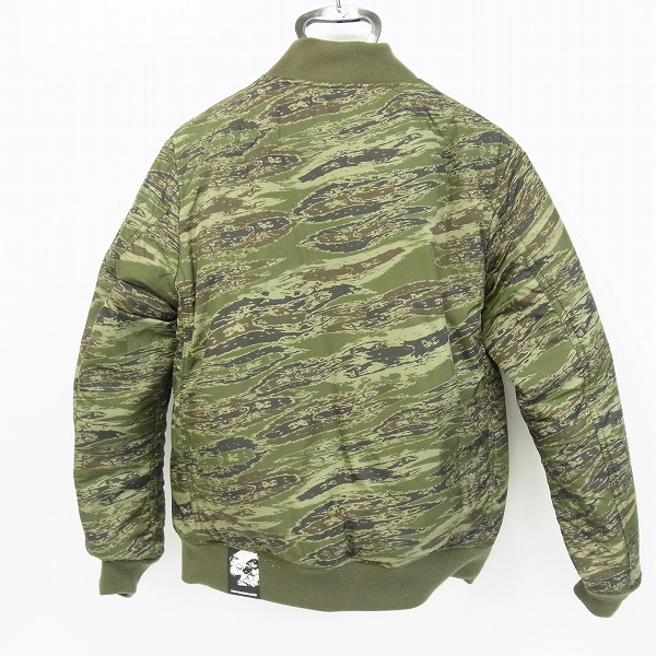 実際に弊社で買取させて頂いたBack Channel/バックチャンネル MA-1 フライトジャケット リバーシブル ゴーストライオンカモ/Mの画像 3枚目