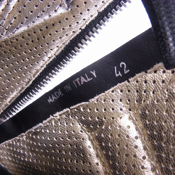 実際に弊社で買取させて頂いたBALMAIN/バルマン サイドジップ レザー ハイカットスニーカー S5HT300BA40G ブラック/42の画像 5枚目