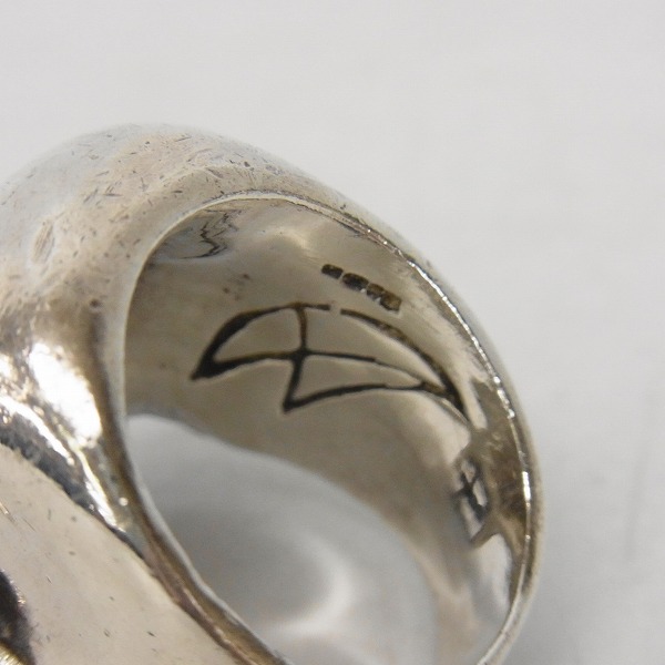 実際に弊社で買取させて頂いたCRAZY PIG/クレイジーピッグ ラージエビルスカルリング 20.5-21号の画像 5枚目