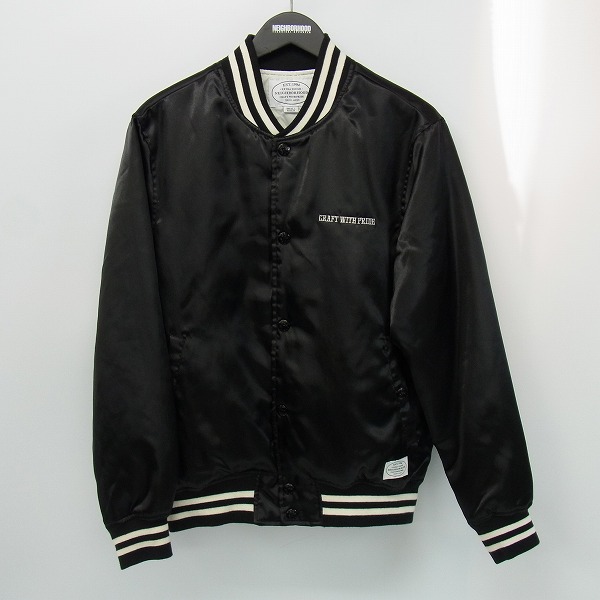 NEIGHBORHOOD◇スタジャン/M/ウール/BLK/BEFR-JK-01 NEIGHBORHOOD