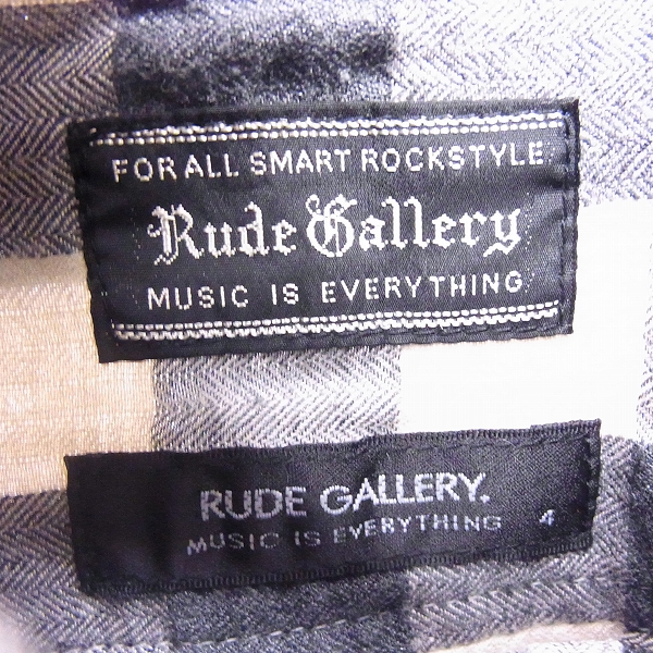 実際に弊社で買取させて頂いたRUDE GALLERY/ルードギャラリー ブロックチェックシャツ/4の画像 2枚目