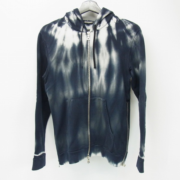 実際に弊社で買取させて頂いたBALMAIN/バルマン 16SS タイダイ染め ジップパーカー S6HJ643B139D/XS