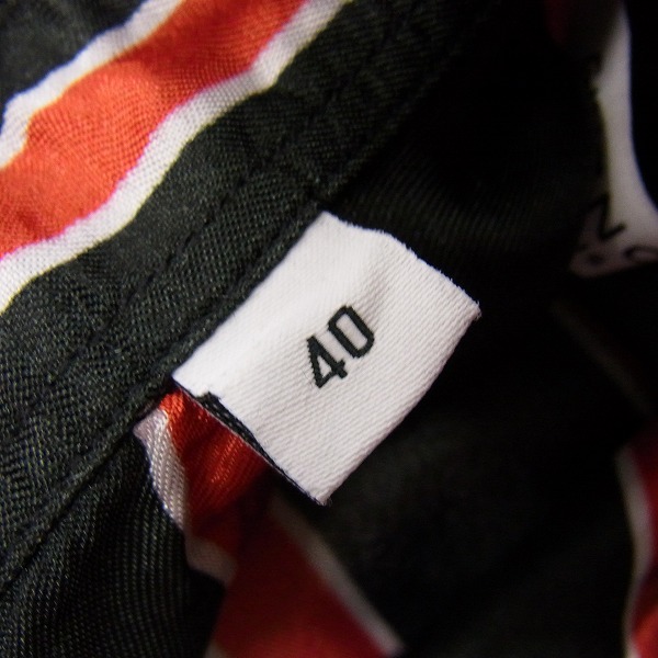 実際に弊社で買取させて頂いた【JPタグ】GIVENCHY/ジバンシー レッド＆ブラック ストライプ ロングスリーブ/長袖 シャツ BM603T Size：40の画像 3枚目