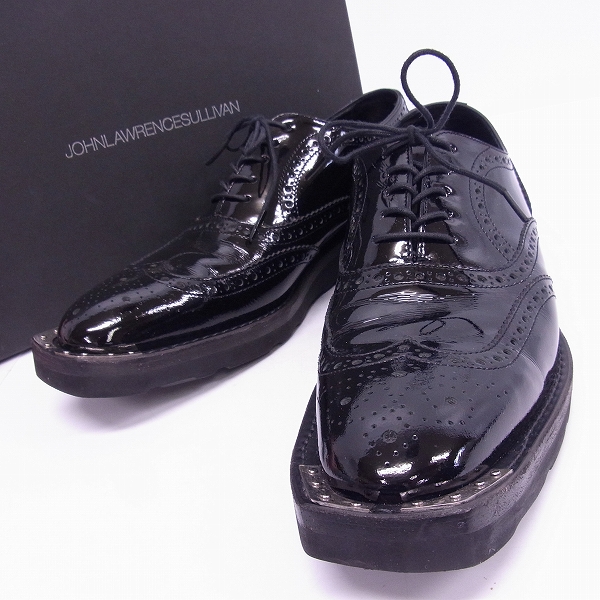 実際に弊社で買取させて頂いたJOHN LAWRENCE SULLIVAN/ジョンローレンスサリバン ウィングチップ スクエアトゥ ドレスシューズ/8