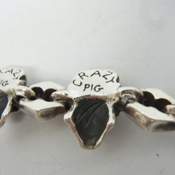 実際に弊社で買取させて頂いたCRAZY PIG/クレイジーピッグ 6サイコキラースカルリンク ブレスレット トライバルTバーの画像 4枚目