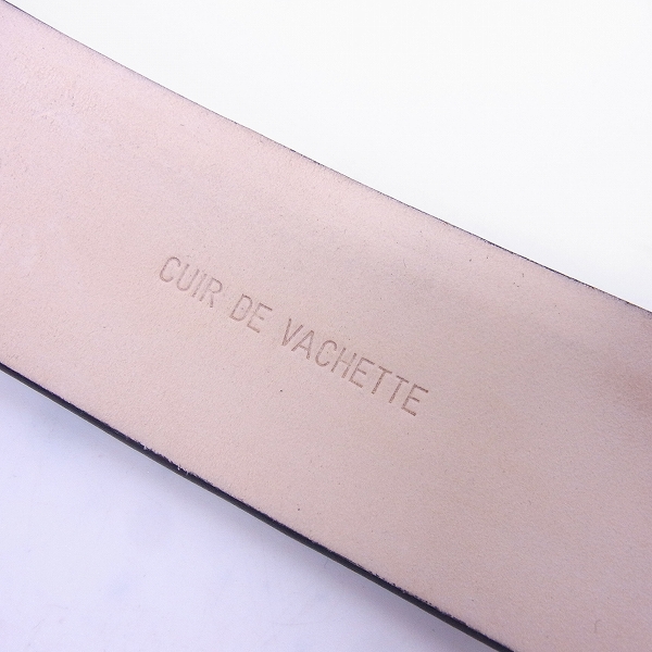 実際に弊社で買取させて頂いたBALMAIN/バルマン スタッズ レザーベルト ブラック×カーキ/85 の画像 4枚目