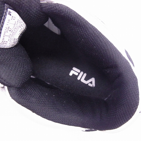 実際に弊社で買取させて頂いたFILA/フィラ SPAGHETTI/スパゲッティ ハイカットスニーカー ホワイト×ブラック 1VB90032-110/US13の画像 4枚目