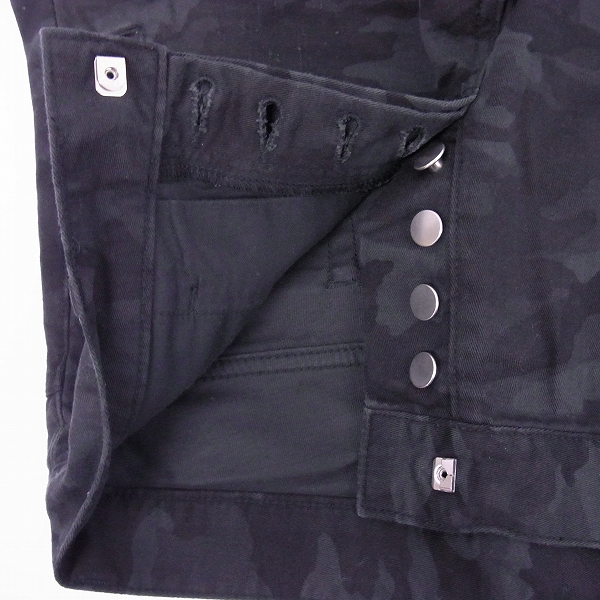 実際に弊社で買取させて頂いたBALMAIN/バルマン 18AW カモフラージュ柄 ダメージ加工 デニム パンツ W8H9529T313D/27の画像 3枚目