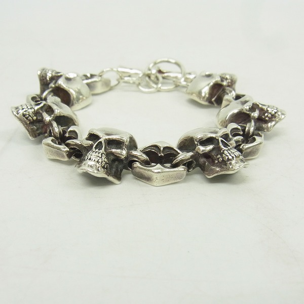 実際に弊社で買取させて頂いたCRAZY PIG/クレイジーピッグ 6サイコキラースカルリンク ブレスレット トライバルTバーの画像 1枚目