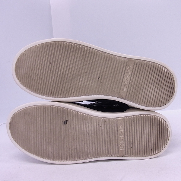 実際に弊社で買取させて頂いたBALMAIN/バルマン サイドジップ レザー ハイカットスニーカー S5HT300BA40G ブラック/42の画像 2枚目