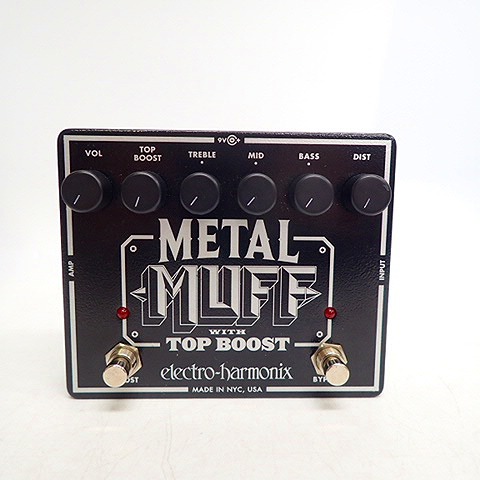 実際に弊社で買取させて頂いた【動作確認済み】electro-harmonixエレクトロ ハーモニクス METAL MUFF with TOP BOOST エフェクターの画像 1枚目