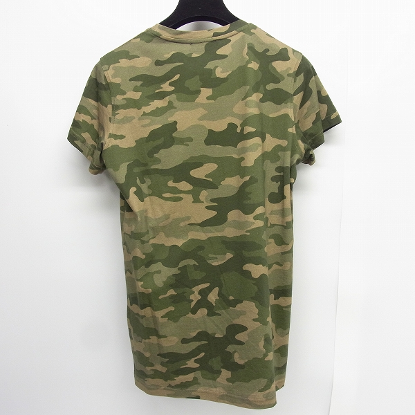 実際に弊社で買取させて頂いたBALMAIN/バルマン 17AW カモフラ ゴールドレタープリント カットソー W7H8601I042M/XSの画像 1枚目