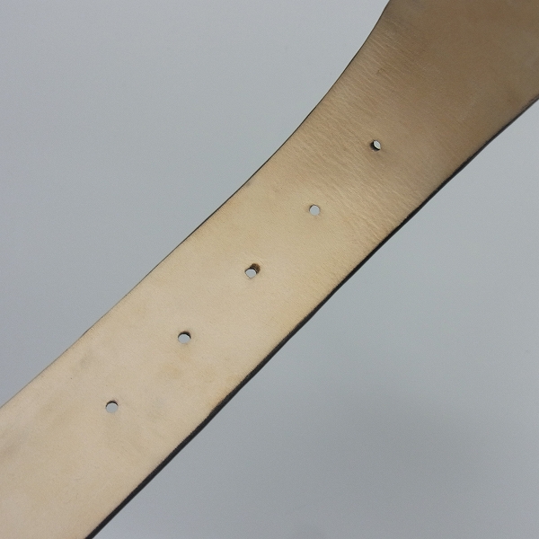 実際に弊社で買取させて頂いたBALMAIN/バルマン スタッズ レザーベルト ブラック×カーキ/85 の画像 6枚目