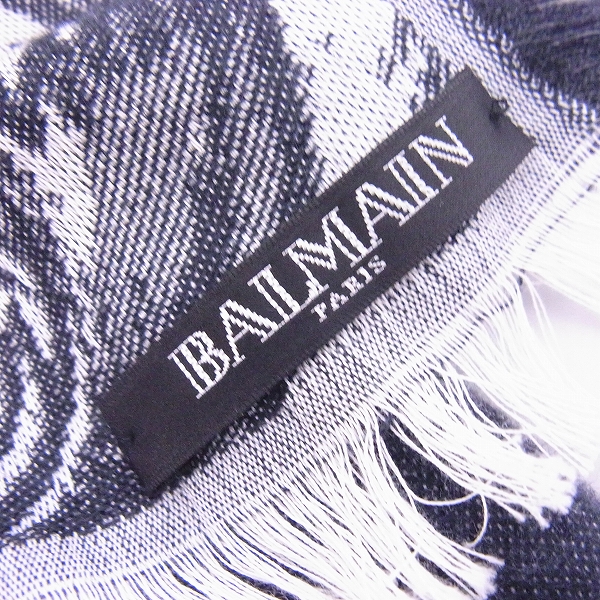 実際に弊社で買取させて頂いたBALMAIN/バルマン リバーシブル 総柄ストールの画像 3枚目